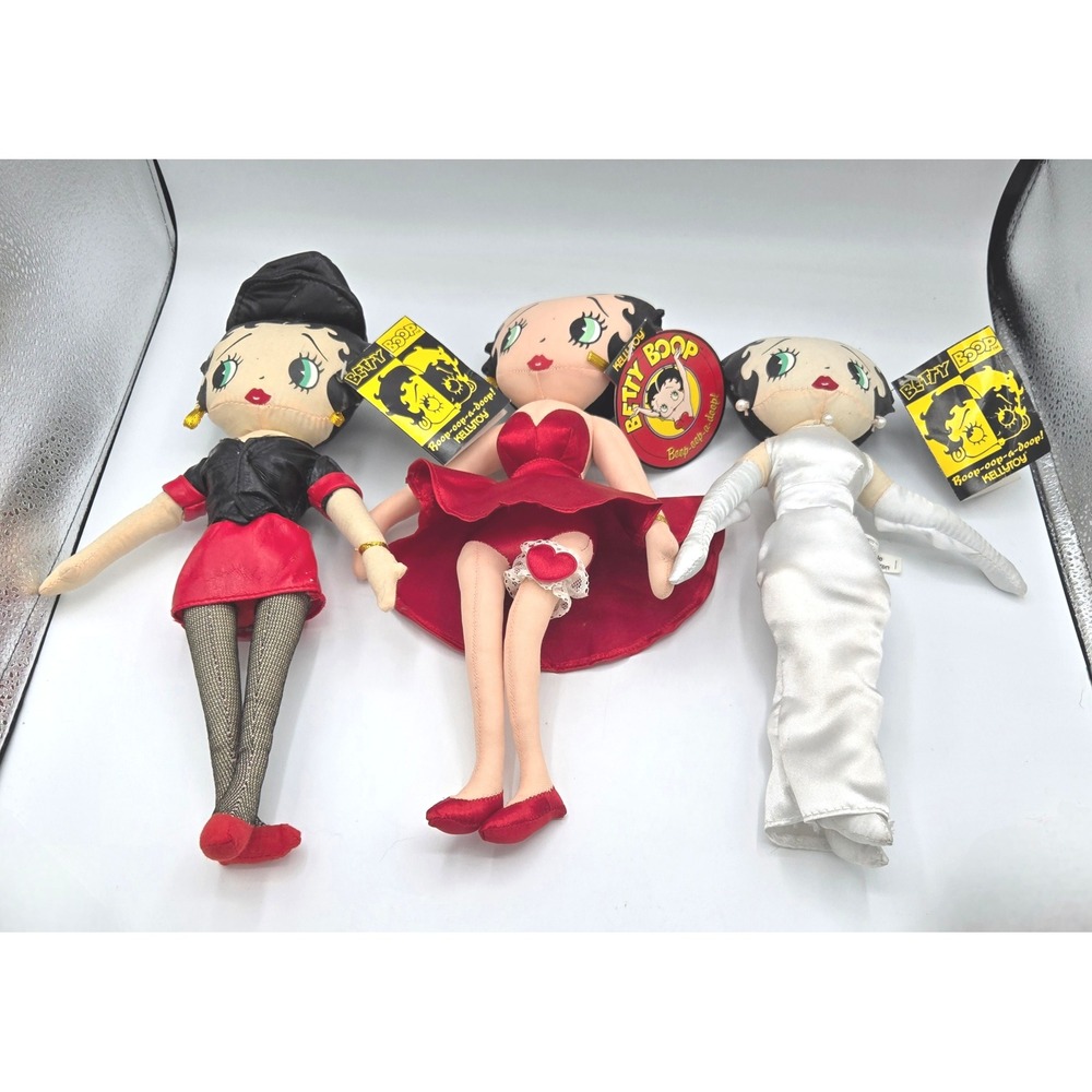 Vintage Betty Boop Kellytoy Plush Dolls‎ Lot of 3 NWT Collectible